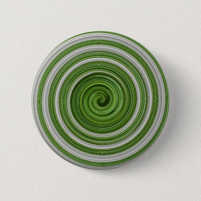 Grönt-vitt spiralmönster knapp (Framsida)
