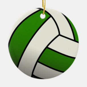 Grönt Volleyball Julgransprydnad Keramik