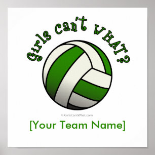 Grönt Volleyball Poster