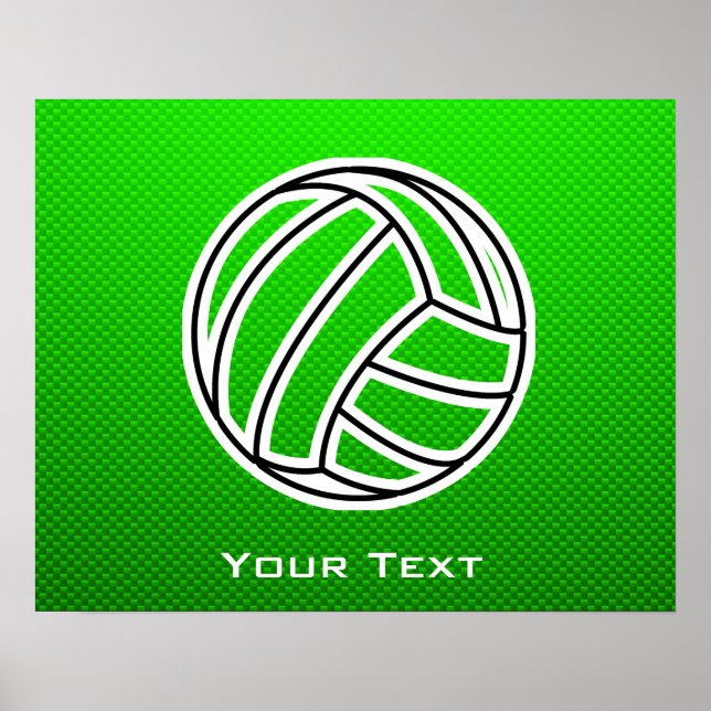 Grönt Volleyball Poster (Framsidan)