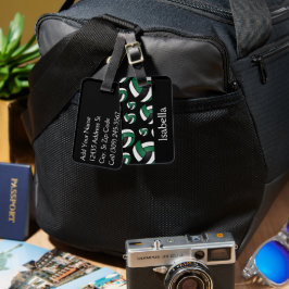 Grönt Volleyball Sport Mönster Bagagebricka