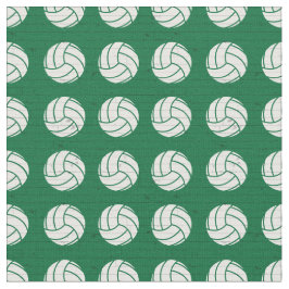 Grönt Volleyball Wood Golv Patterned Tyg