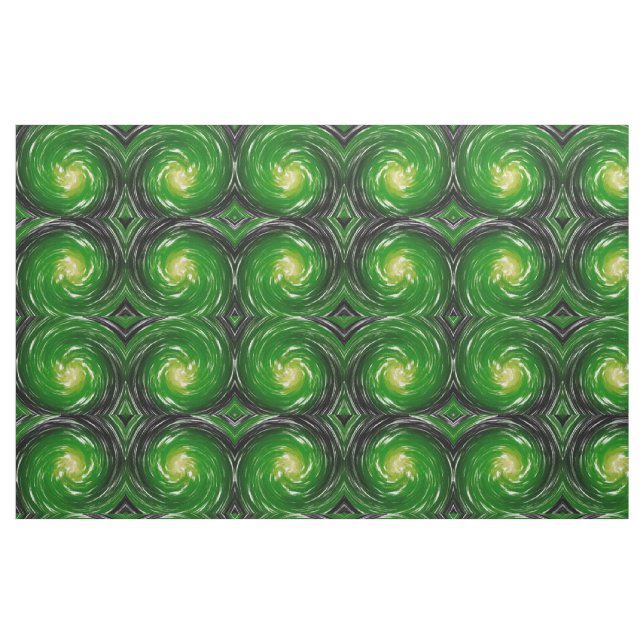 Grönt Vrid Abstrakt Art Tyg (Fat Quarter)