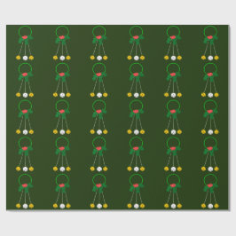 Grönt Wandele and Jingle Klockor Grönt Wrapping Pa Presentpapper