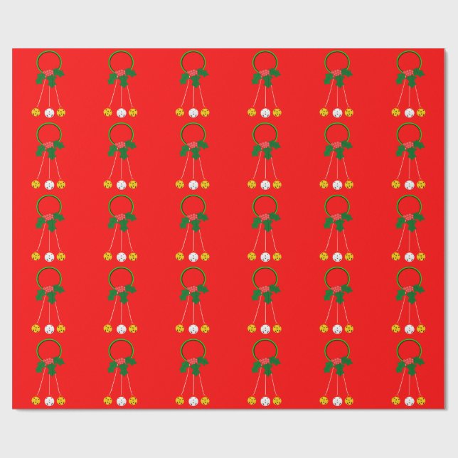 Grönt Wandele and Jingle Klockor Red Wrapping Papp Presentpapper (Platt)