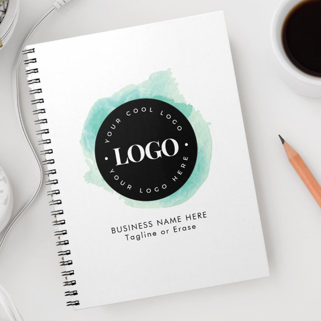 Grönt Watercolor Anpassningsbar Business Company L Anteckningsbok (Skapare uppladdad)