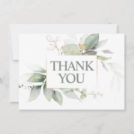 Grönt Watercolor BABY SHOWER TACK Kort