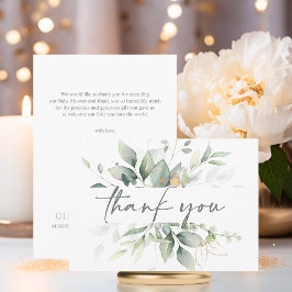 Grönt Watercolor BABY SHOWER TACK Kort