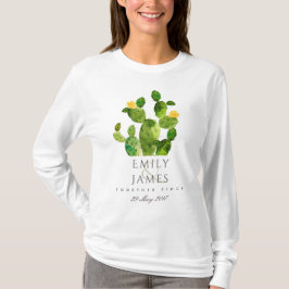 GRÖNT WATERCOLOR DESERT CACTUS SPARA DATE GIFT TEE