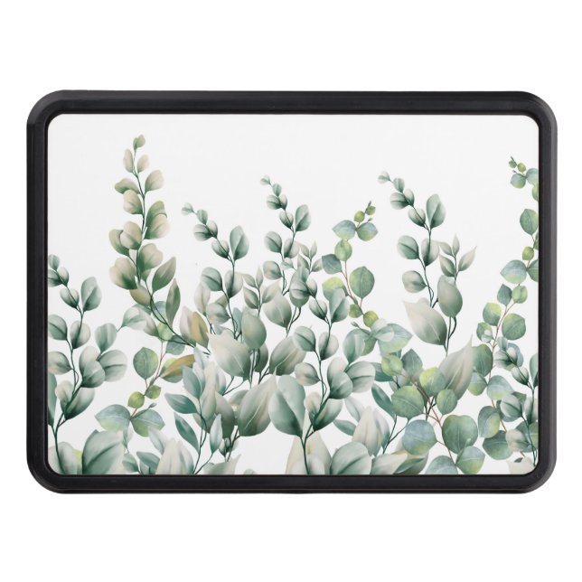 Grönt Watercolor Eucalyptus Löv Dragkroksskydd (Framsidan)