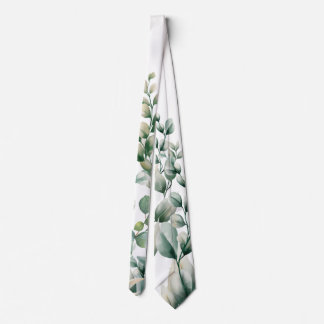 Grönt Watercolor Eucalyptus Löv Slips