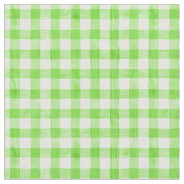 Grönt Watercolor Gingham Fabric Tyg