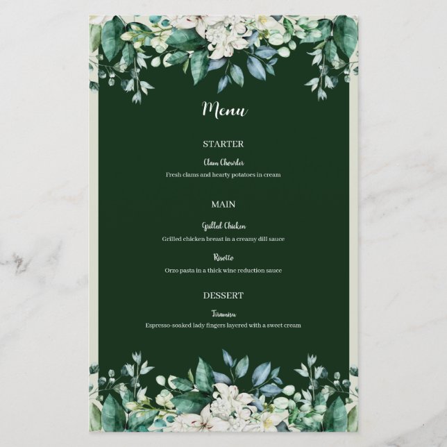 Grönt Watercolor Palette kärlek Bröllop (Framsida)