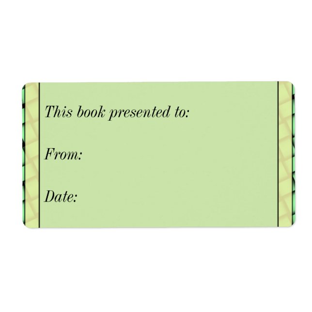 Grönt Weave Bok Gift Fraktsedel (Framsidan)