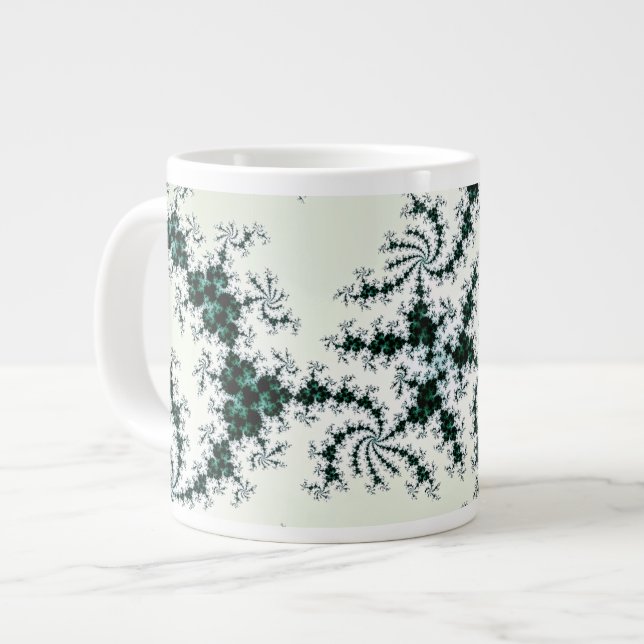 Grönt Webs - ömtålig fraktur snöre Jumbo Mugg (Framsida vänster)