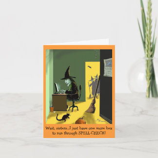 Grönt Weenii-anteckningskort för "stavningskontrol Kort