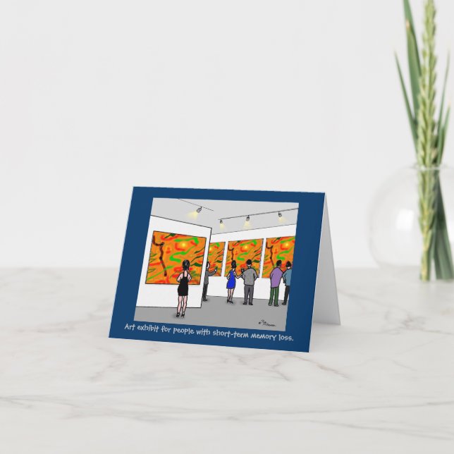 Grönt Weenii "Art Exhibit"-anteckningskort Kort (Framsida)