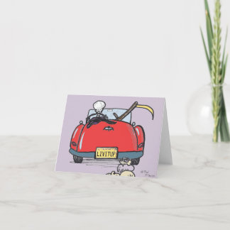 Grönt Weenii "Död tar en Helgdag"-anteckningskort Kort