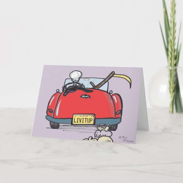 Grönt Weenii "Döden tar en Helgdag"-kort Kort (Framsida)