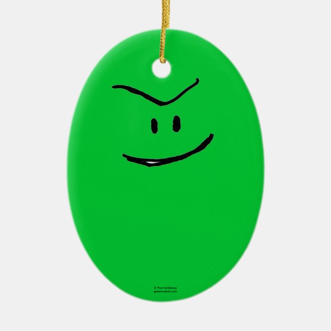 Grönt Weenii-julprydnaden Julgransprydnad Keramik (Framsidan)
