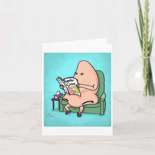 Grönt Weenii "Popular Sinus"-anteckningskort Kort (Framsida)