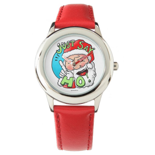 Grönt Weenii "Säg bara HO!" Barn Wristwatch Armbandsur (Framsida)