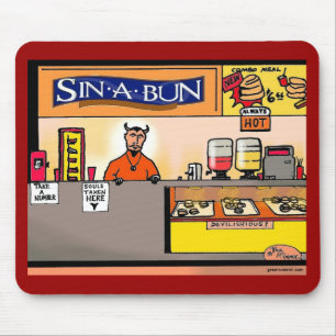 Grönt Weenii ’Sin-A-Bun’ Mousepad Musmatta