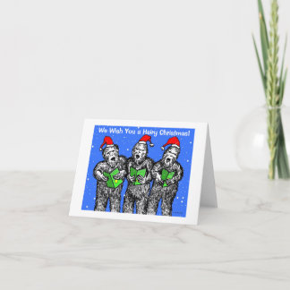 Grönt Weenii: "Vi önskar dig ett mejerijulkort" Helgkort