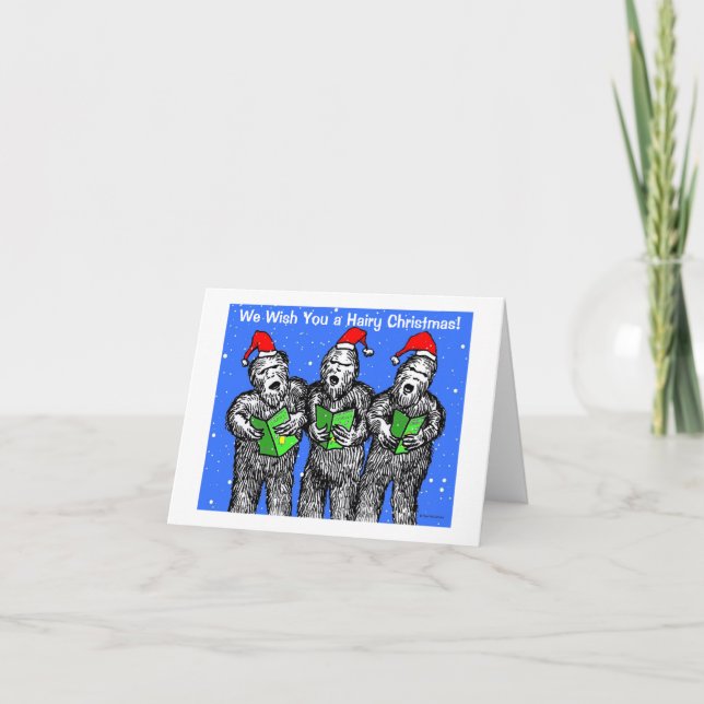 Grönt Weenii: "Vi önskar dig ett mejerijulkort" Helgkort (Framsida)