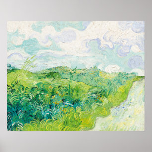 Grönt Wheat Fält Auvers (1890) av Vincent Poster