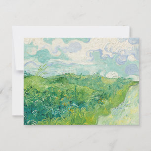 Grönt Wheat Fält, Auvers by van Gogh: Vykort