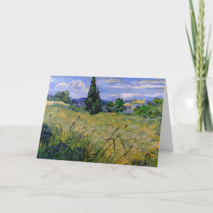 Grönt Wheat Fält med Cypress av Vincent van Gogh Kort