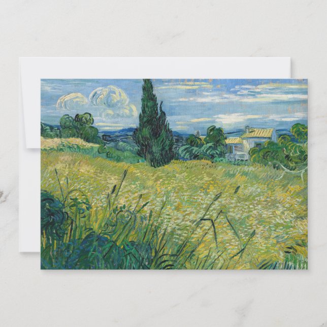 Grönt Wheat Fält med Cypress | Vincent van Gogh (Framsida)