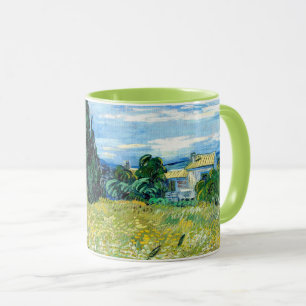 Grönt Wheat Fält med Cypress - Vincent Van Gogh Mugg