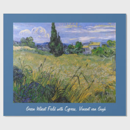 Grönt Wheat Fält med Cypress Vincent van Gogh. Presentpapper
