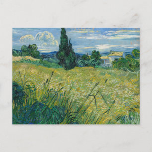 Grönt Wheat Fält med Cypress   Vincent van Gogh Vykort