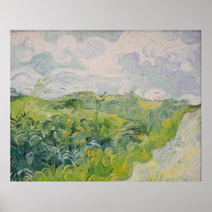 Grönt Wheat Fält - Van Gogh - c1889 Poster