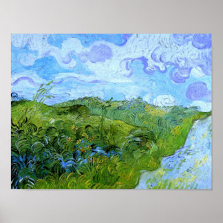 Grönt Wheat Fält Van Gogh Fine Art Poster
