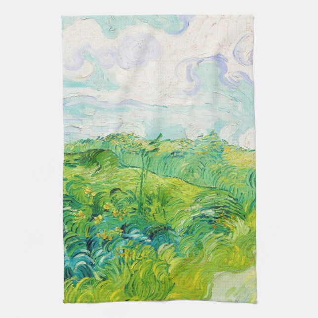 Grönt Wheat Fält, Van Gogh Kökshandduk (Vertikal)