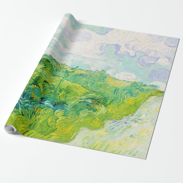 Grönt Wheat Fält, Van Gogh Presentpapper (Utrullad)