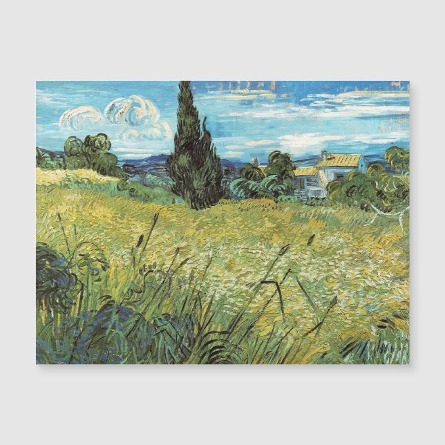 Grönt Wheat Fält Vincent van Gogh (Framsida)