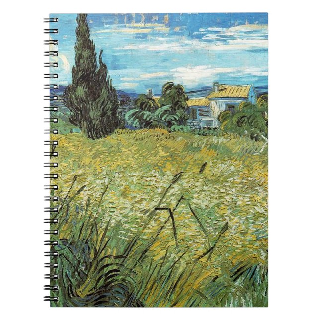 Grönt Wheat Fält Vincent van Gogh Anteckningsbok (Framsidan)