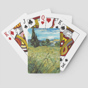 Grönt Wheat Fält Vincent van Gogh Casinokort