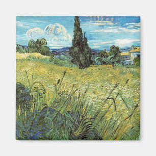 Grönt Wheat Fält Vincent van Gogh Magnet