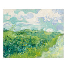 Grönt Wheat Fält-Vincent van Gogh