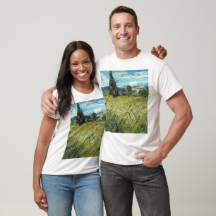 Grönt Wheat Fält Vincent van Gogh T Shirt