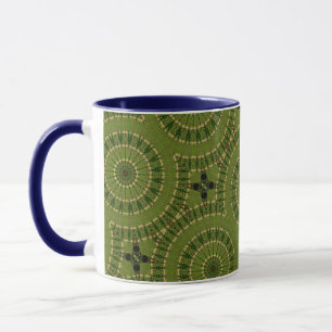 Grönt Wheel Mandala / Grünes Rad Mandala Mugg