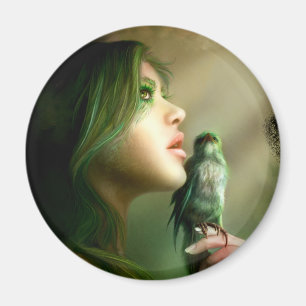 Grönt Whisper Magnet