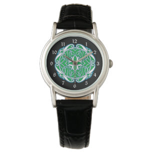 Grönt White Black Celtic Kor Armbandsur
