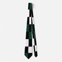 Grönt White Checkerboard Neck Tie Slips